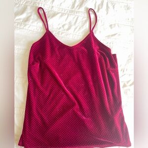 Red velvet tank